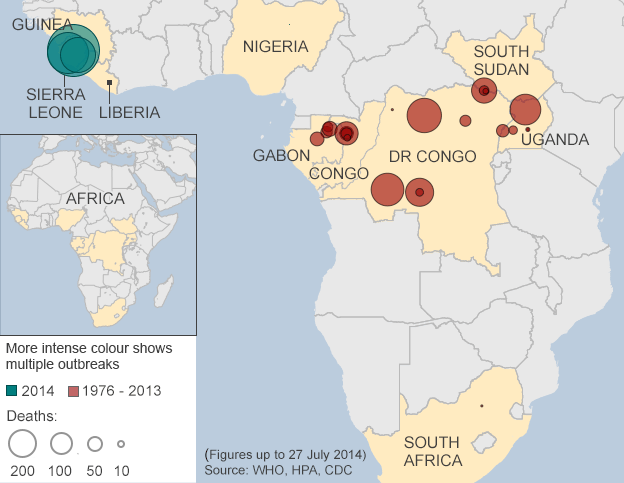 Latest Ebola Death Locations
