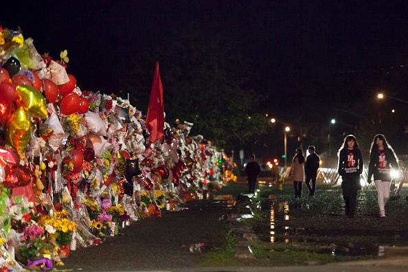 The Marysville-Pilchuck Shooting Memorial for the victims and the shooter, Jaylen Fryberg. 

Courtesy of gettyimage.com
