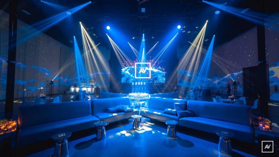 AV Irvine, the venue of this year’s Winter Formal, appears dazzling with beams of light and luxurious furniture.
