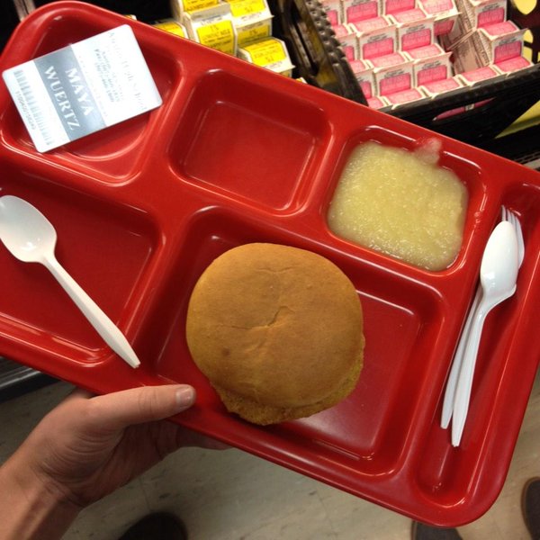 A school lunch, photo courtesy of CNN