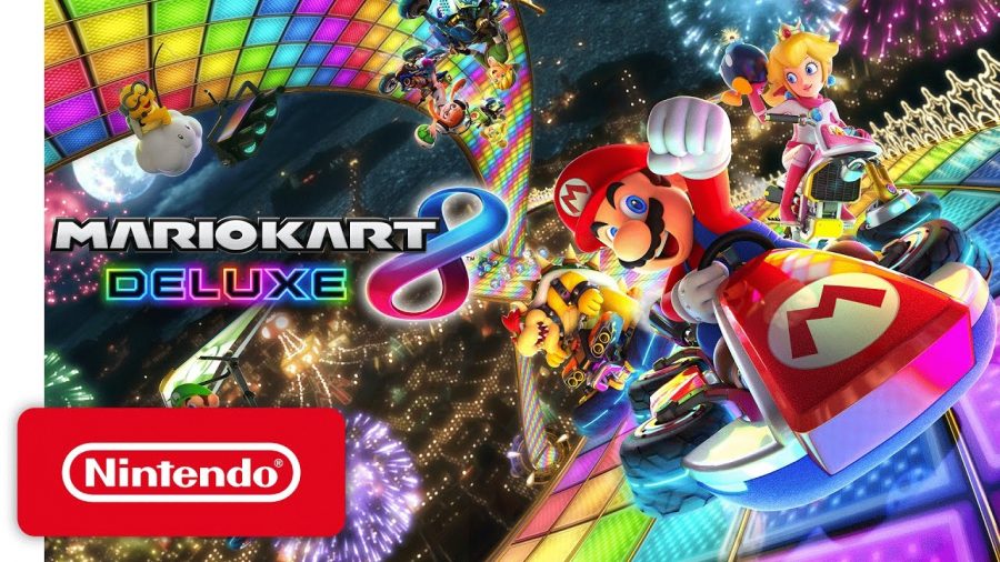 Mario+Kart+8+Deluxe%2C+the+game+on+top+of+its+video+game+racing+genre.%0A