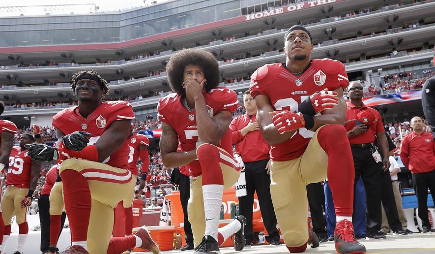 NFL players kneel during the national anthem and people get angry over this minor action