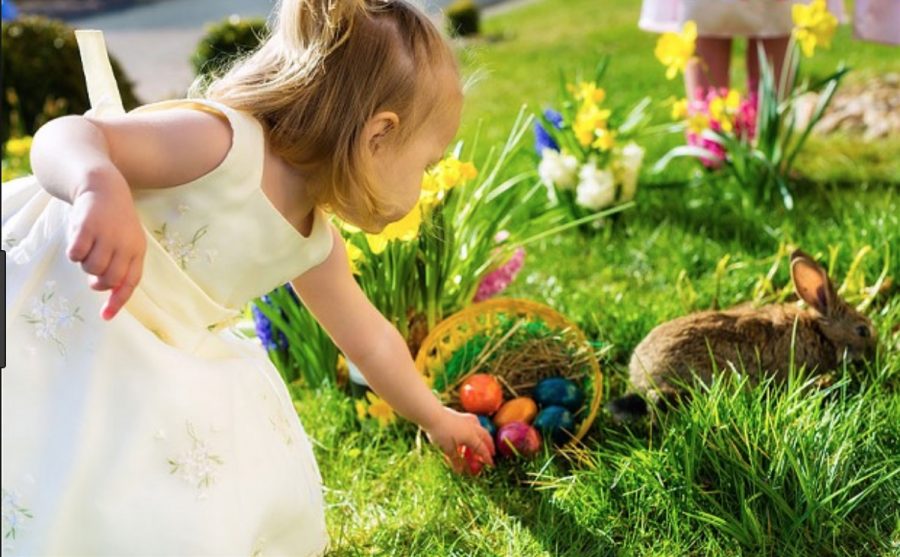 In America it is a tradition for young kids to look for hidden Easter eggs. 