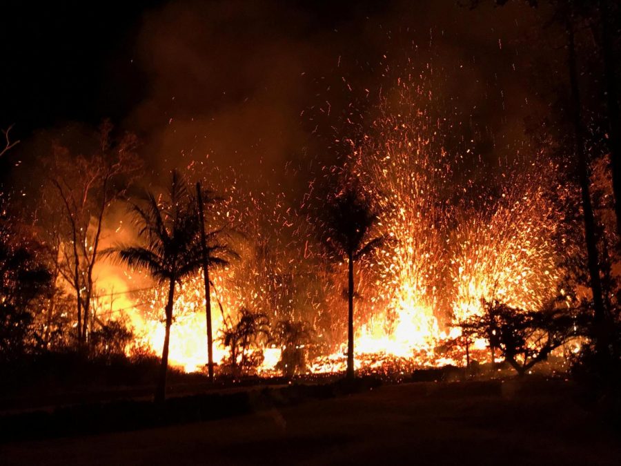 That of the Kilauea eruption is burning down trees and land in which was once vital to life on Hawaii.
