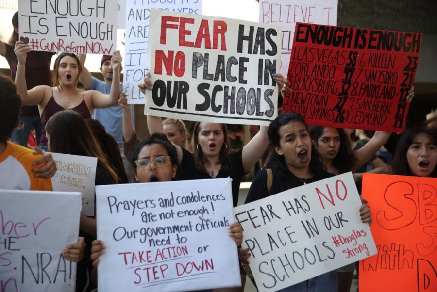 Many people across America marched in regards to the recent school shootings.