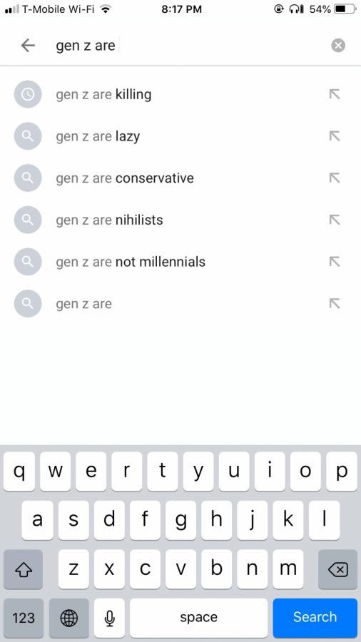 The most searched phrases regarding Gen Z on Google.