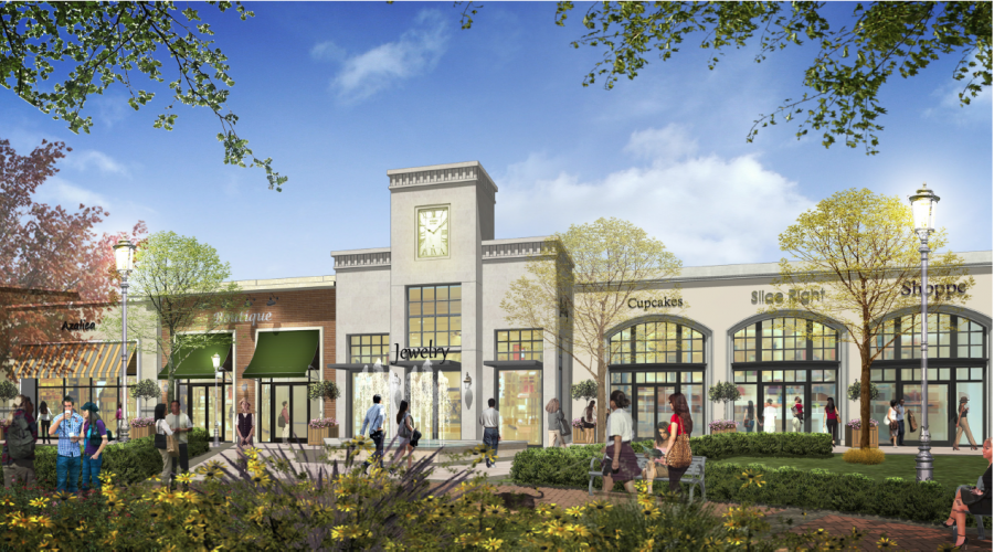 A conceptual drawing of what the Yorba Linda’s Town Center might look like. 