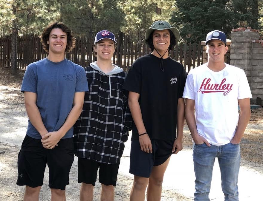 Cole Robinson (12) is pictured on the far right with his fellow baseball teammates.
