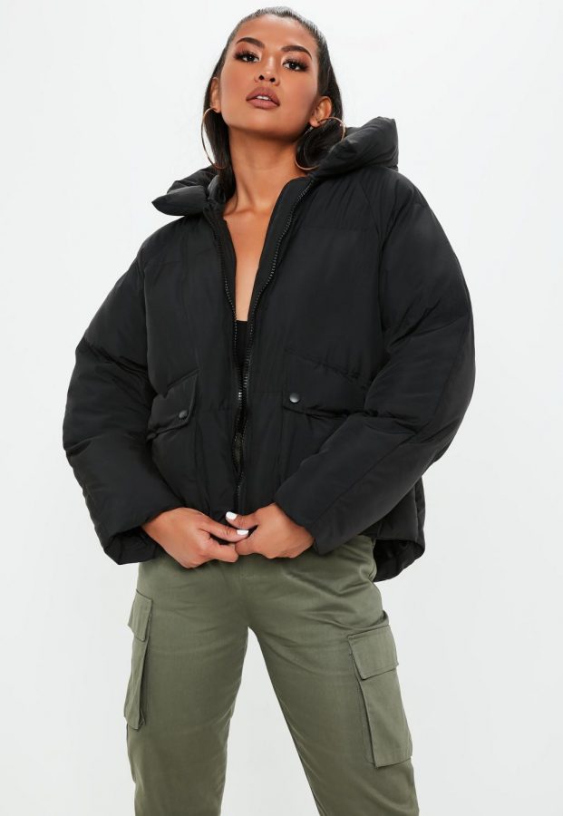 Oversized puffer jackets have been one of many trends this season. 