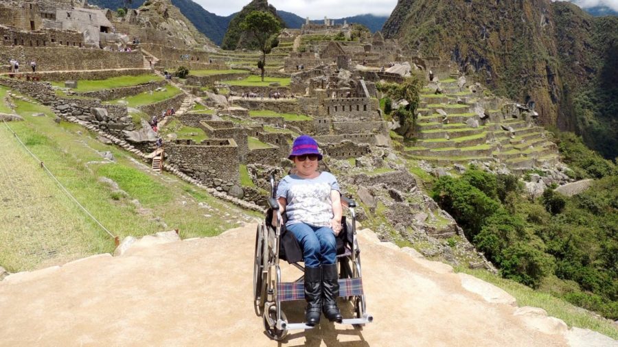 CIndy Otis, a wheelchair user, scaled the Incan ruins of Machu Picchu.