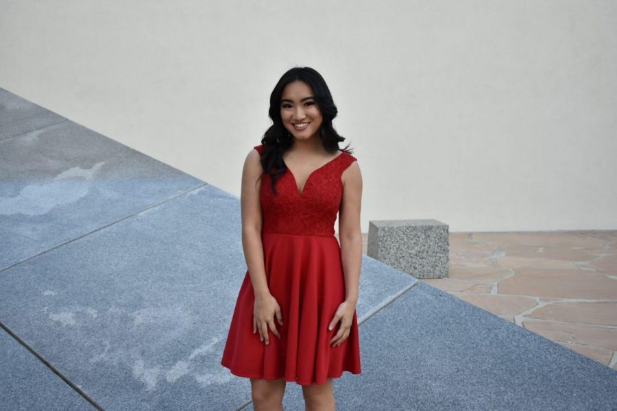 Senior Ashley Bui-Tran rocks an iconic red dress for Yorba Linda High School’s 2019 Winter Formal.
