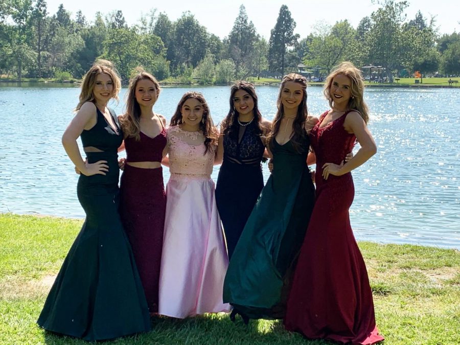This is a picture of friends for many years together at prom for their junior year. 