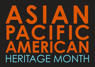 A logo for the Asian Pacific Islander Heritage group, promoting the month of May. 