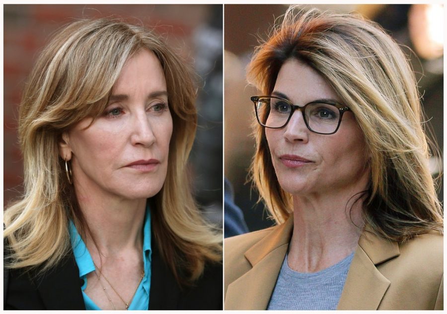 Both are part of the college admission scandals, Felicity Huffman being on the left and Lori Loughlin on the right. 