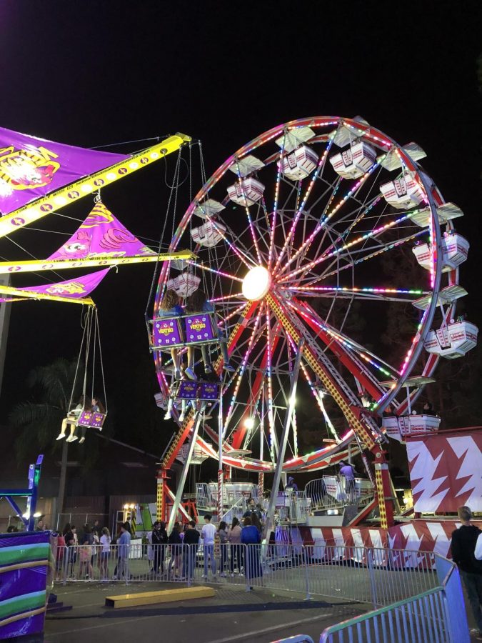 One of the most popular rides at the Oktoberfest is the iconic ferris wheel.