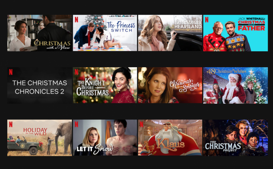 This is a picture of the Netflix Christmas movie list where over 50% are original movies.
