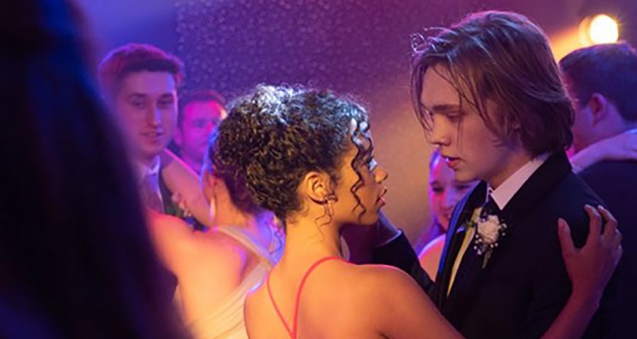 Adam and Maya spend a brief moment together at prom.
Source: Roadside Attractions 
