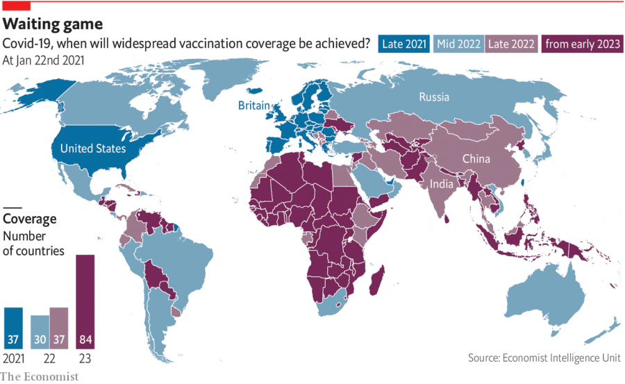 COVID-19 vaccination distribution across the globe puts wealthy countries at an unfair advantage.