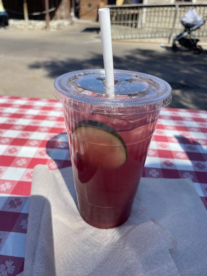 The boysenberry, cucumber, and pineapple aqua fresca is the perfect drink to satisfy your tastebuds and keeps you refreshed under the sun.