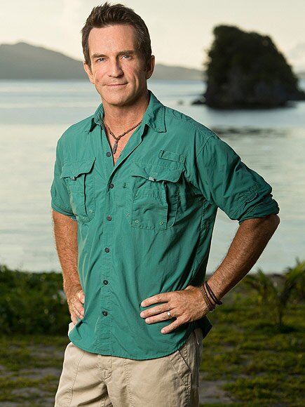 A season 40 image of the host of Survivor, Jeff Probst. This is Probst’s twenty-first year as the host for Survivor.