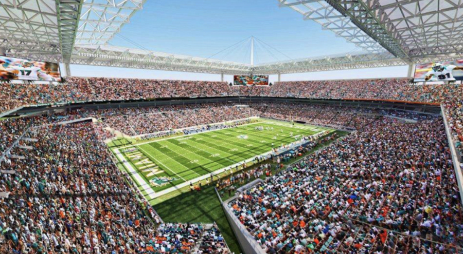 NFL Super Bowl 2020 stadium in Florida, filled to its limit as fans watch adamantly for the fifty-fourth Super Bowl champion.
