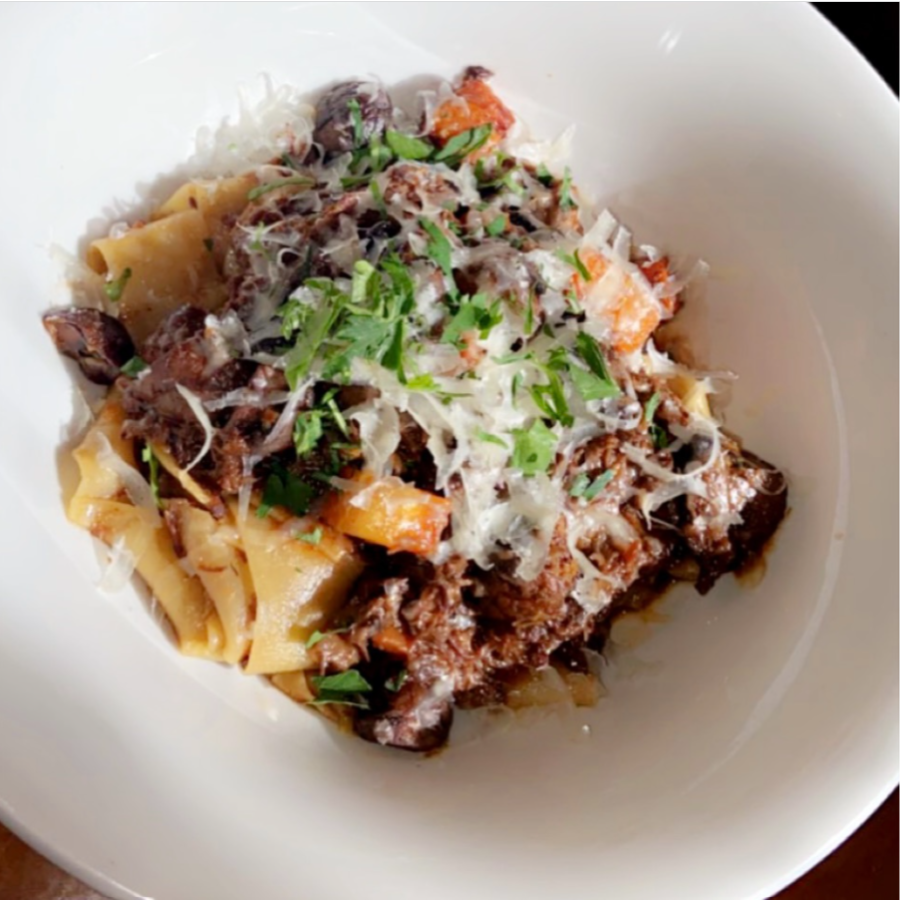 Orange County Restaurant week is a week where restaurants highlight their food to Orange County restaurant goers. This is CUCINA enoteca’s short rib pappardelle, which is a lunch menu item that is savory and unique. 