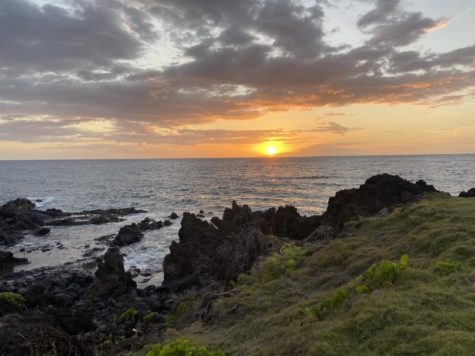 A beautiful sunset in Maui, Hawaii on the Wailea Beach Resort. There are multiple problems with an abundance of tourism in Hawaii. 