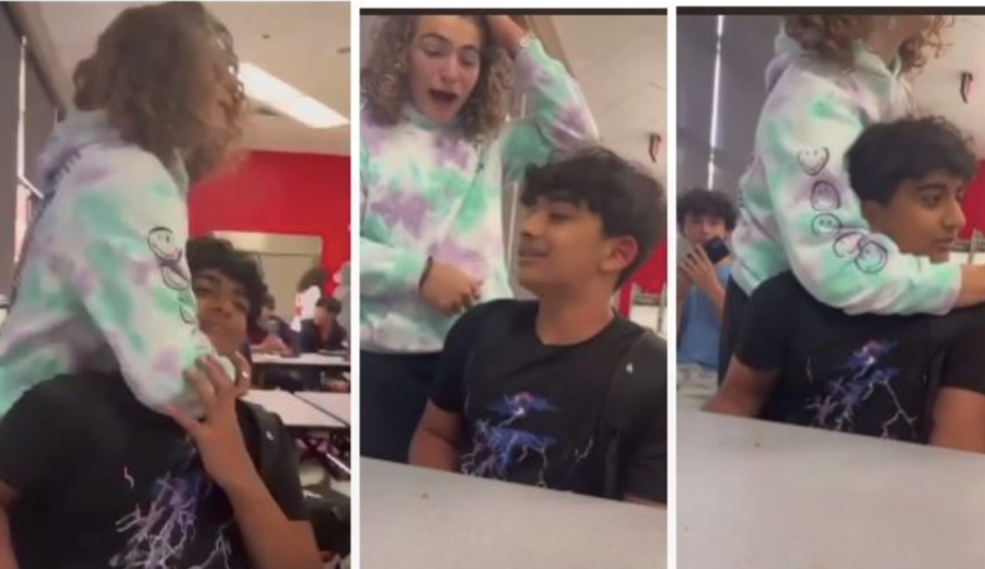 The photo above is a set of screenshots of when Shaan’s classmate was digging his elbow into Shaan’s neck.