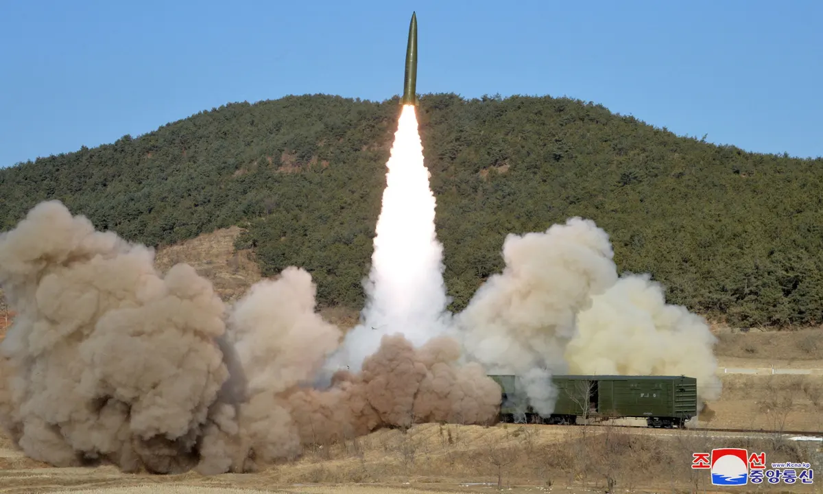 North Korea launched a missile on October 3, 2022.  