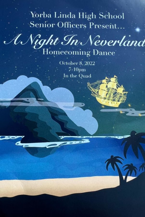 This years theme for the homecoming dance is: “A Night in Neverland”. 
 Credit: Yorba Linda High School’s ASB
