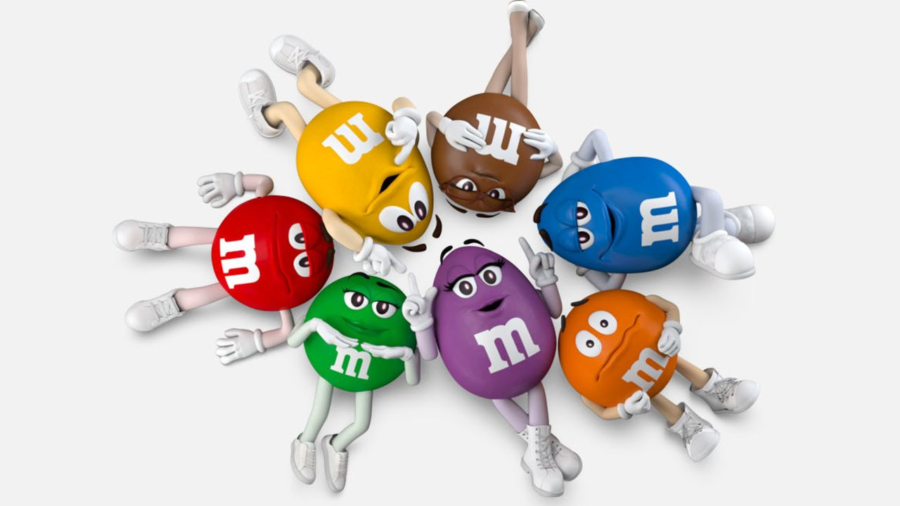  The group photo of the new updated M&M’scharacters. 
Credit: CNN

