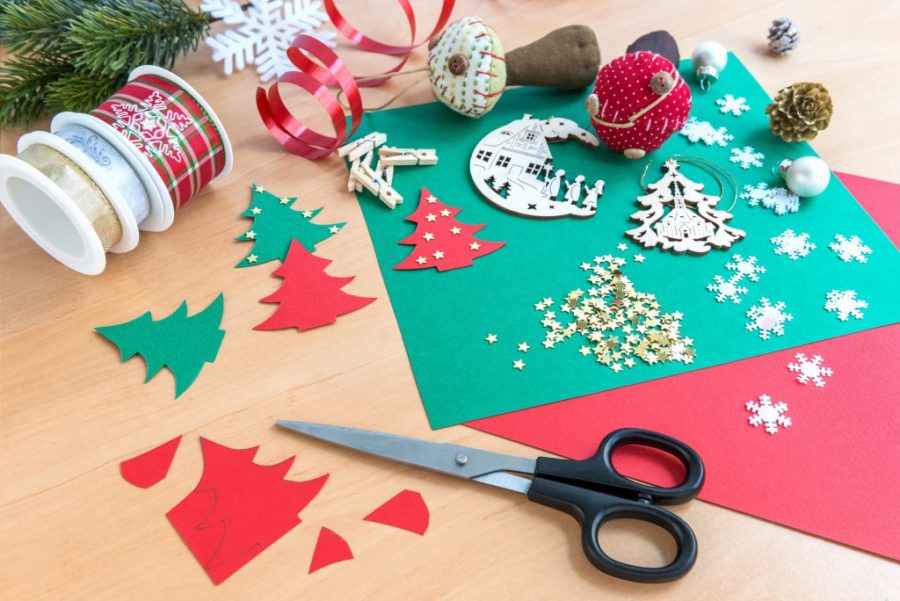  A variety of widely used holiday craft supplies.