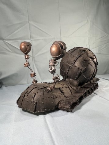 Drake Hammond (12) is extremely talented at creating unique 3D art such as this steampunk piece.