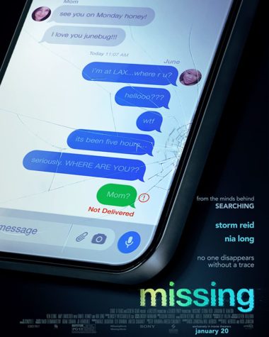 An advertisement for the 2023 thriller MISSING.