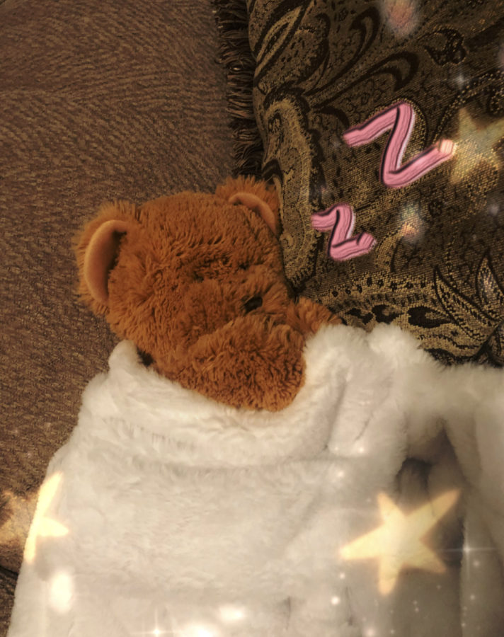 The Teddy bear is having a good dream right now. Hope you have one too during REM sleep tonight!