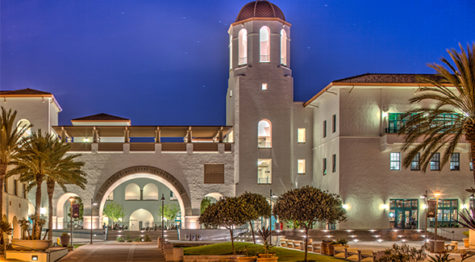 The stunning campus of SDSU is shown above with clear blue skies