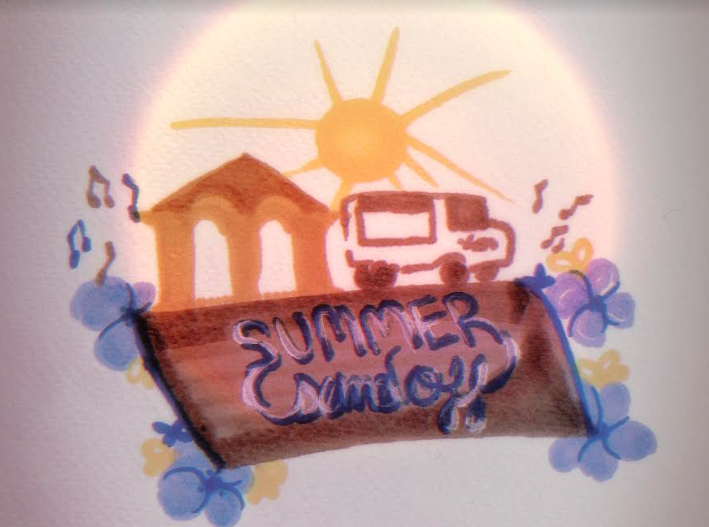 A cute doodle picturing the Summer Sendoff feel! Sun, music, and food made this event a go-to.