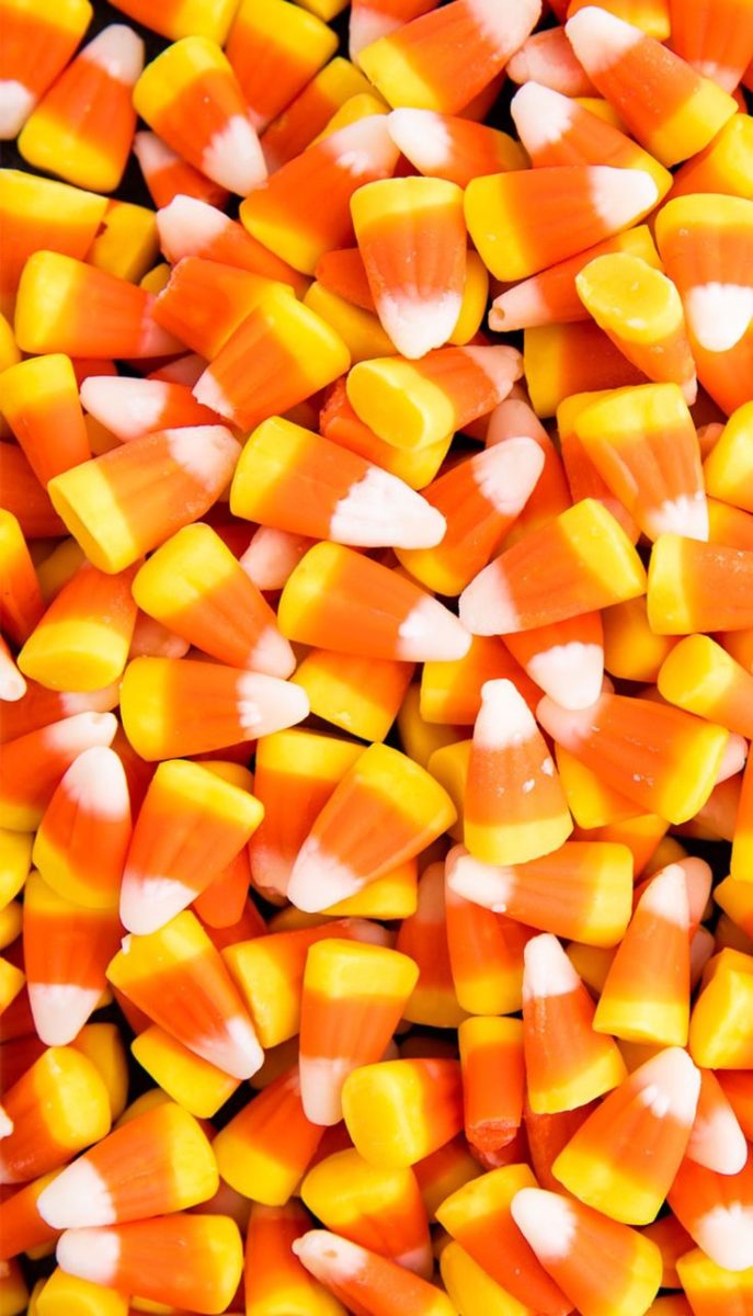 A bundle of candy corn ready to be eaten this Halloween season.