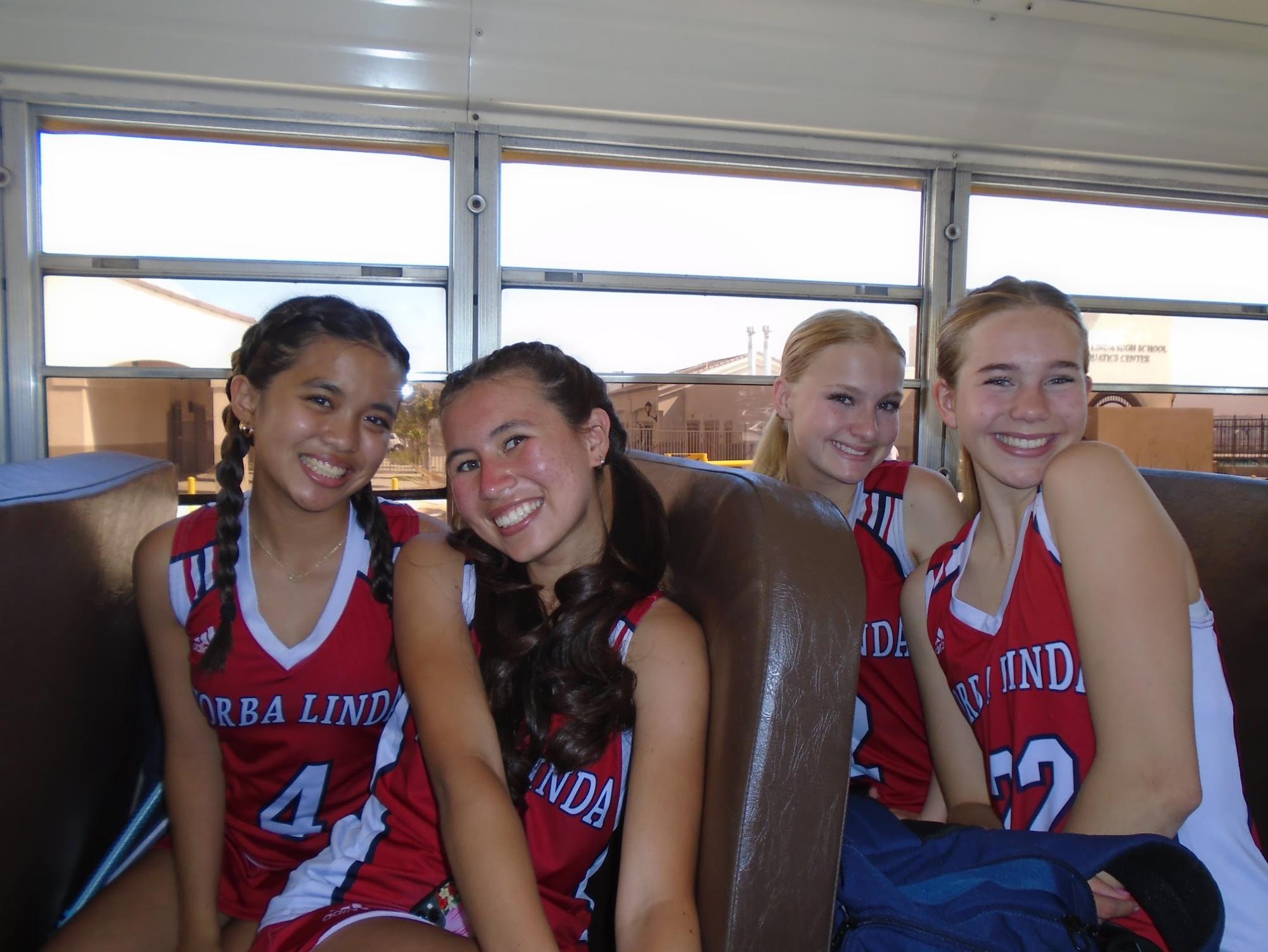  A memory I captured throughout last year’s lacrosse season of my teammates, Lauren Urquico(11), Kailey Dinh (11), Makenna Maloof (10), and Mckenzi Reiter (10) on one of our bus rides to a game.