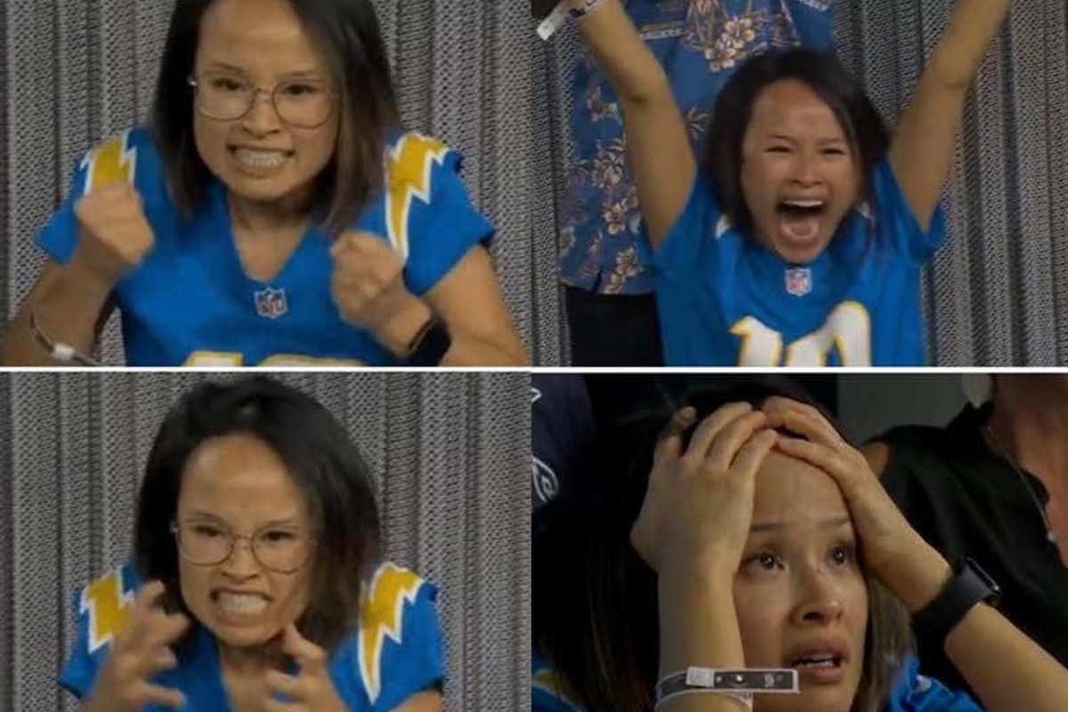 Merrianne Do experiencing every emotion after the LA Chargers loss to the Dallas Cowboys.
