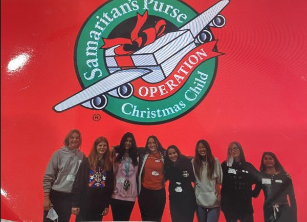 My girl scout troop and I after volunteering at Operation Christmas Child in 2019. 