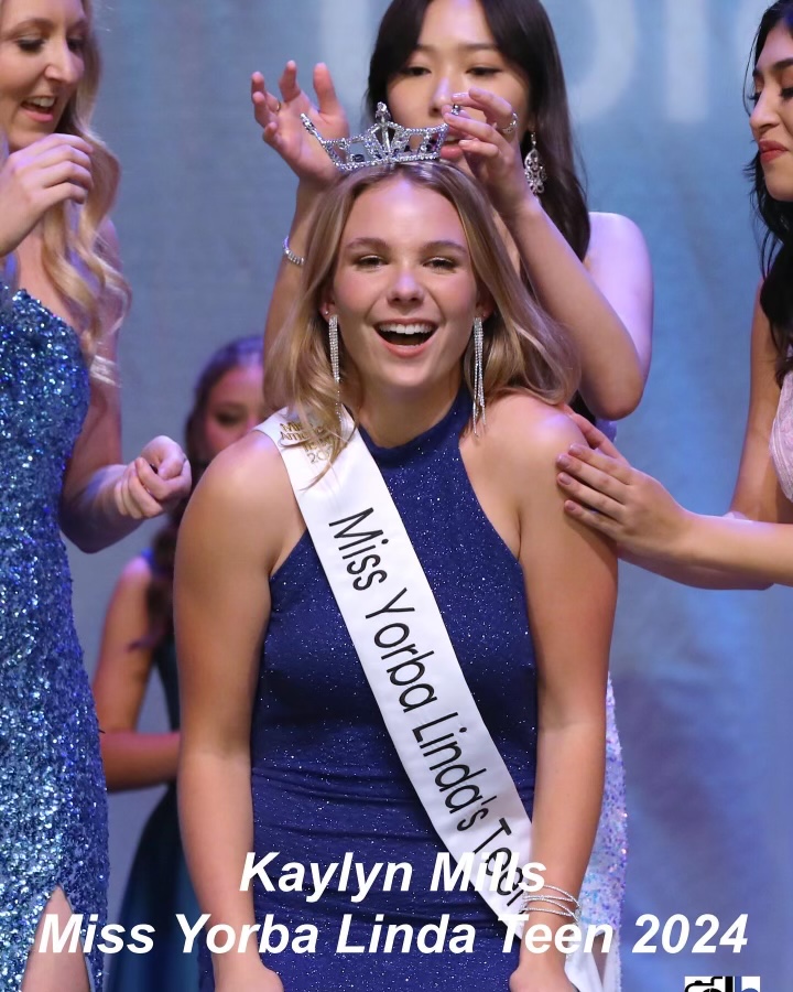 Kaylyn Mills being crowned Miss Yorba Linda Teen 2024.