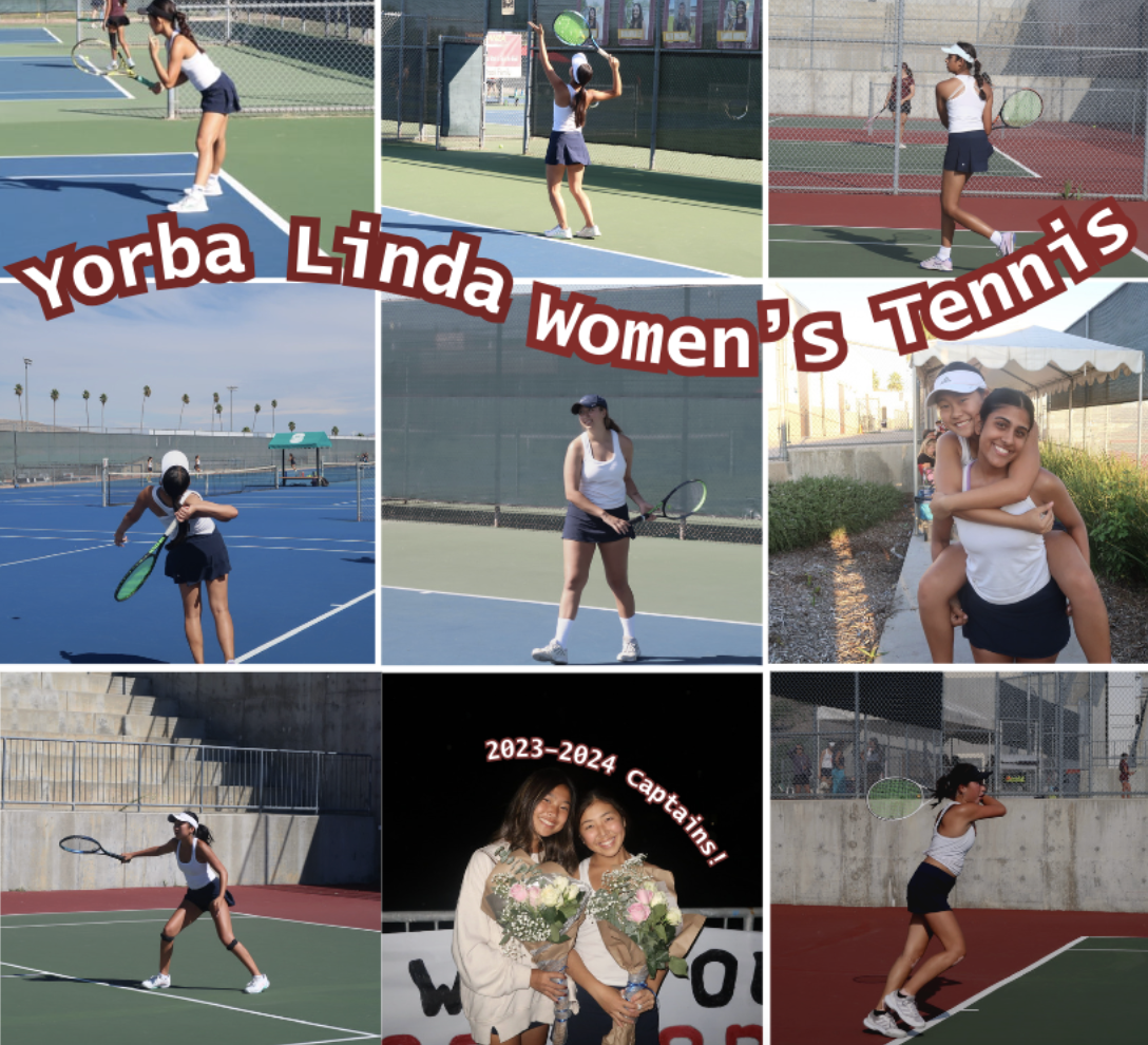 The Yorba Linda Varsity Womens Tennis team 2023-2024.