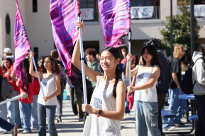 At YLHS's 15th Anniversary celebration, Colorguard performed a routine for the school to showcase the spirit shown on campus.