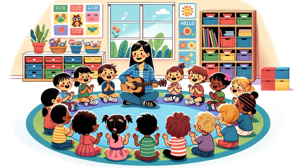 Sending children to preschool has a lot of benefits, one of which being socializing by singing and playing with other kids!
