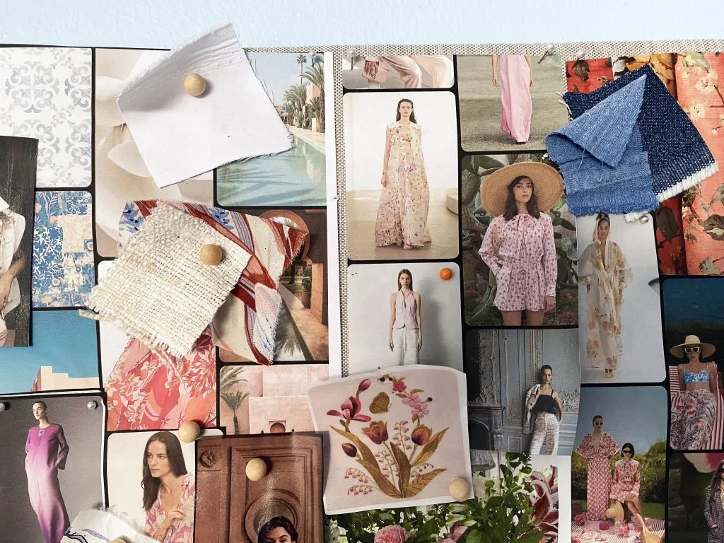 This shows a mood board of what to expect for this years summer fashion. 