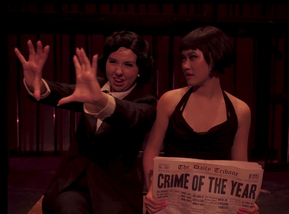 Ava Mobraten as Mama Morton and Katie Ruoo as Velma Kelly in Chicago at YLHS.
