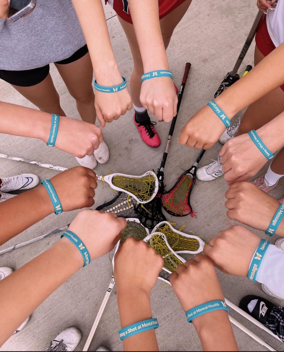 At senior night, players wear Morgan’s Message bracelets to show support.