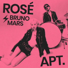 The cover image for Rosé and Bruno Mars's song, “APT.” 