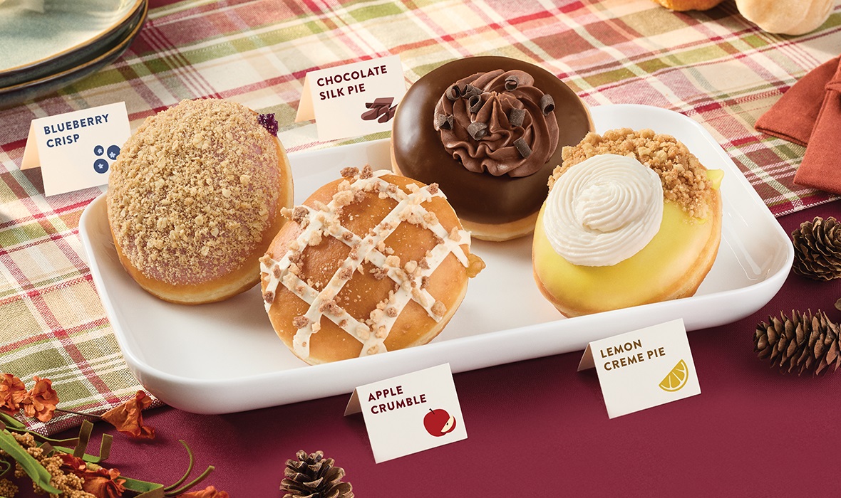 Get doughnuts from the limited edition Thanksgiving Pie Collection! They last until November 28th!